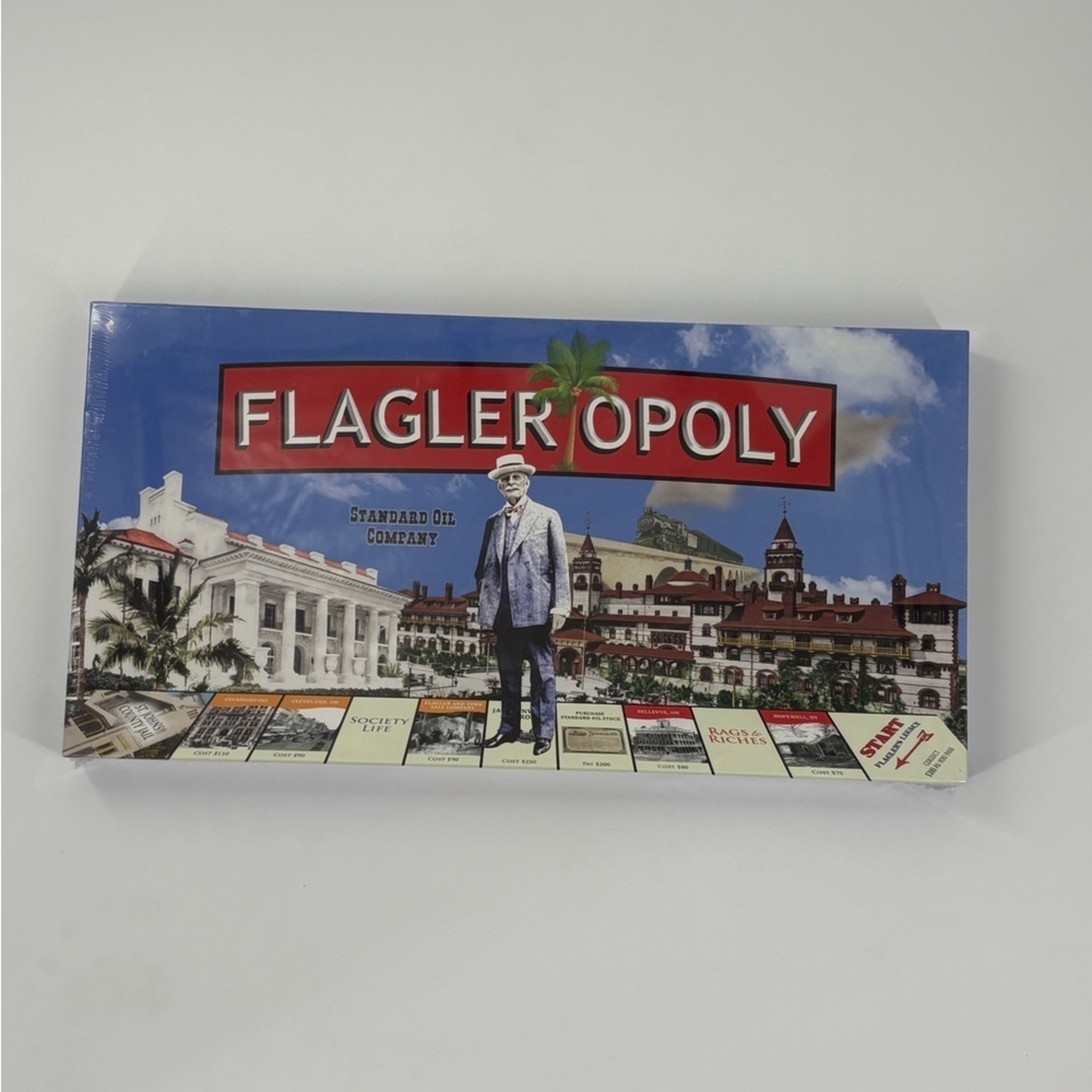Flagler Opoly Monopoly Game Board Game New Sealed Standard Oil Company Florida - Picture 3 of 4